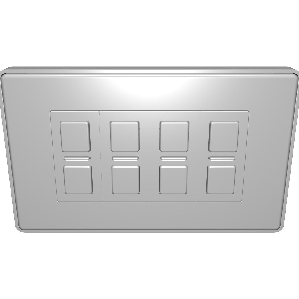 Smart Dimmer (4 Gang) - Stainless Steel