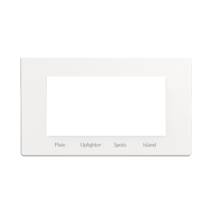 Dimmer Faceplate (4 Gang) - White Metal