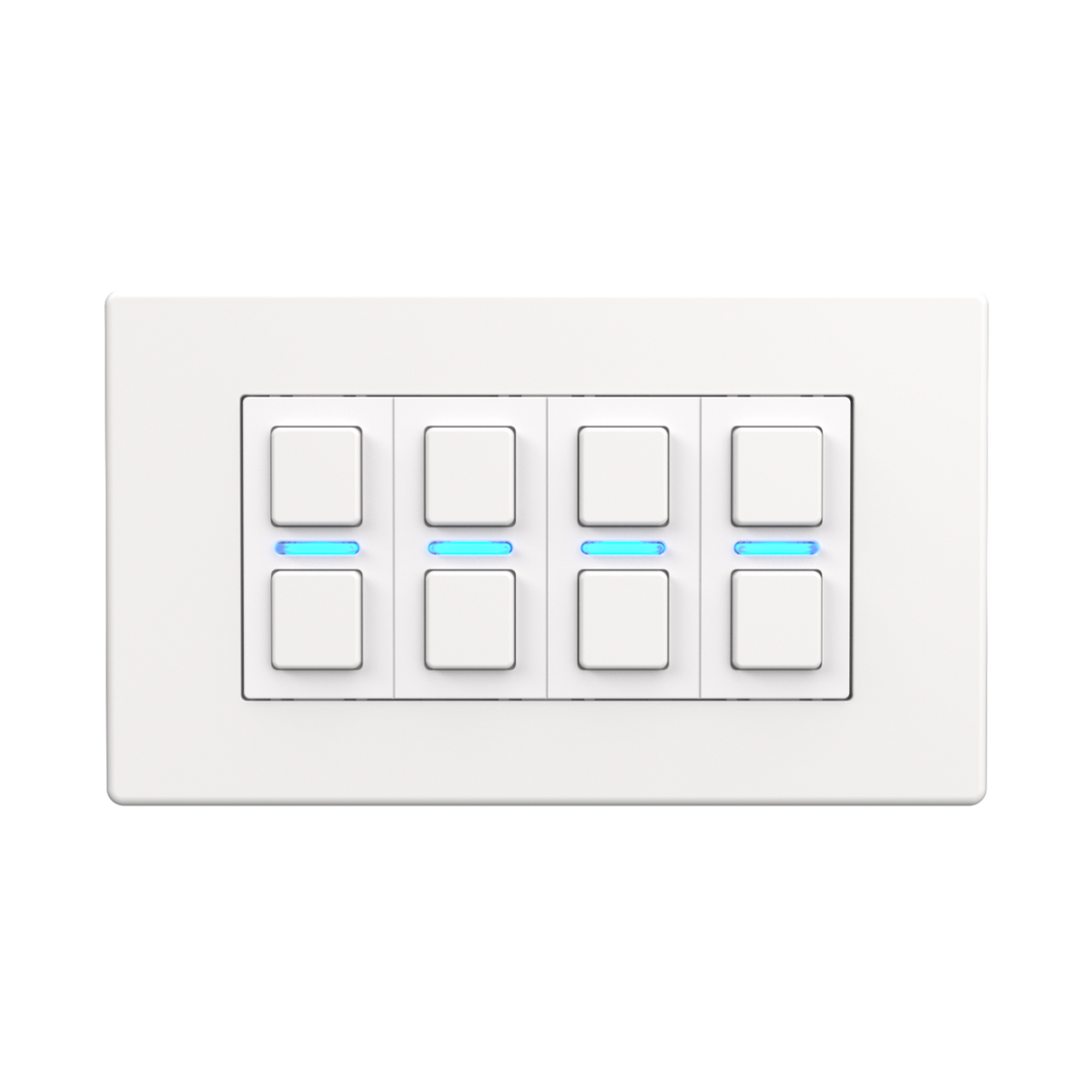 Smart Dimmer (4 Gang) - White - Zakeke Draft Engraving