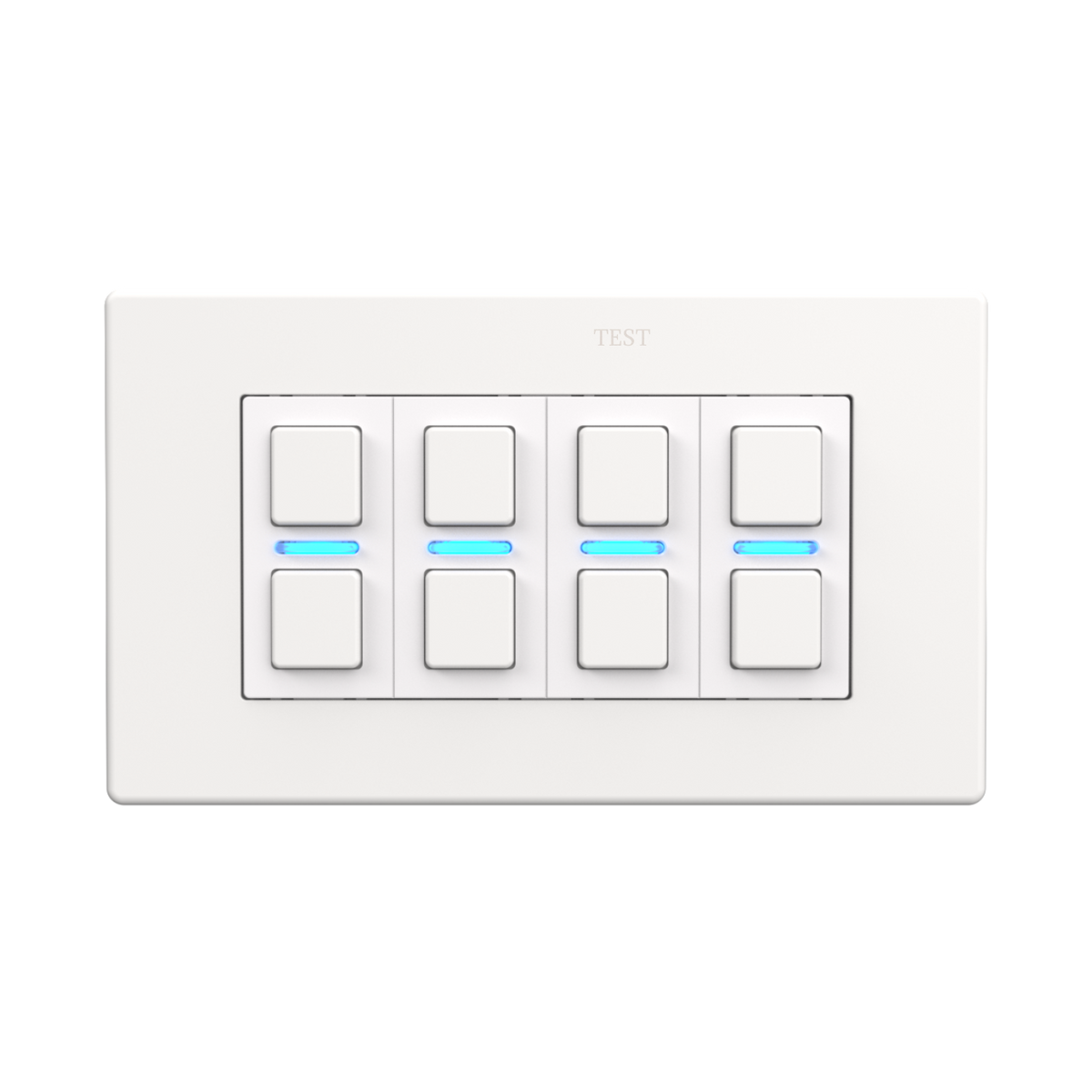 Smart Dimmer (4 Gang) - White - Zakeke Draft Engraving