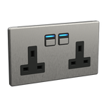 Smart Socket with Energy Monitoring (2 gang)