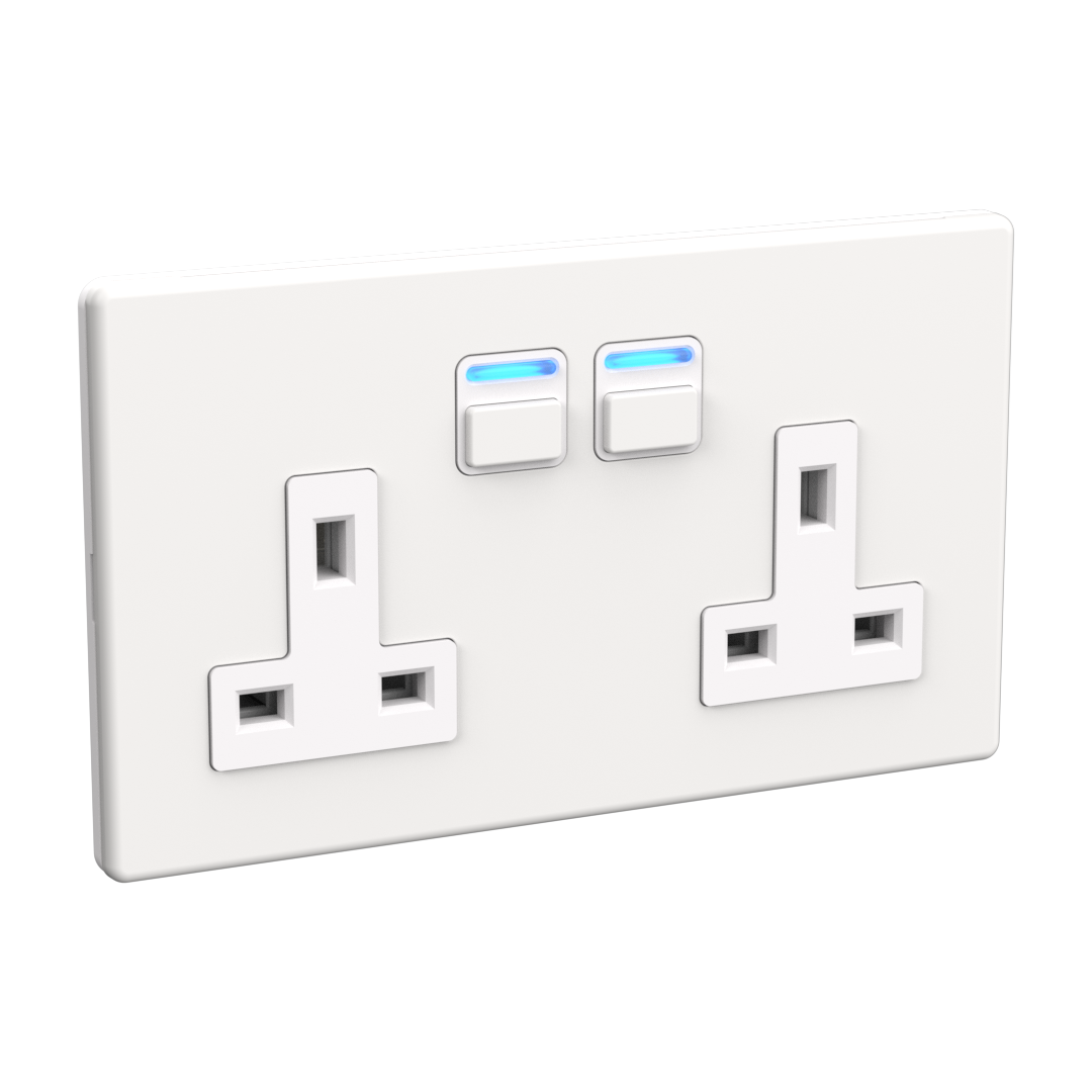 Smart Socket (2 gang) - White