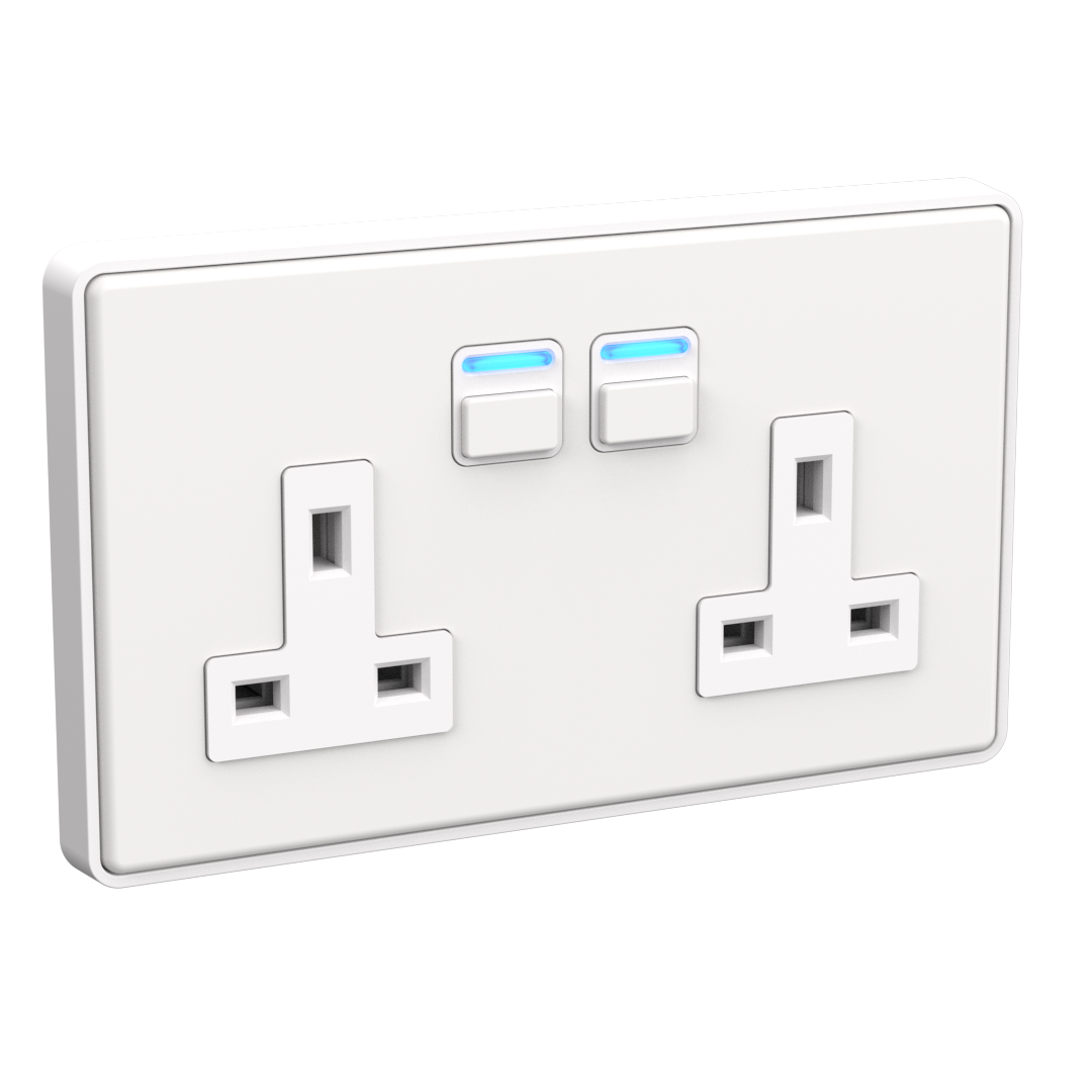 Smart Socket (2 gang) - White