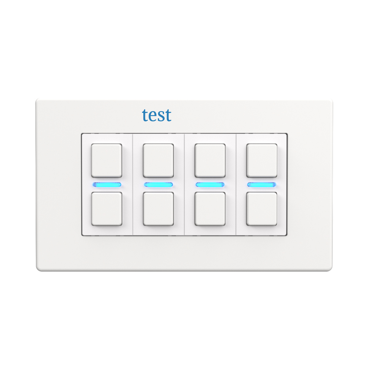 Smart Dimmer (4 Gang) - White - Zakeke Draft Engraving