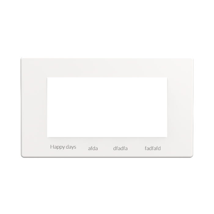 Dimmer Faceplate (4 Gang) - White Metal