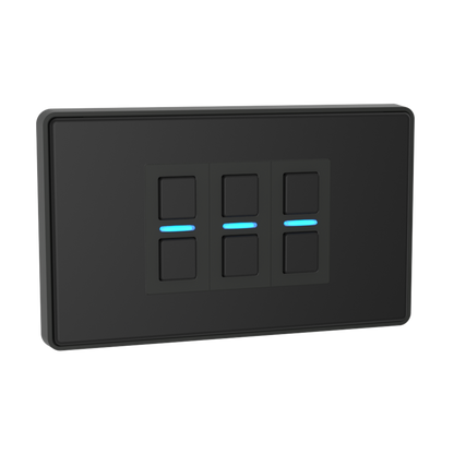 Smart Dimmer (3 Gang) - Matte Black