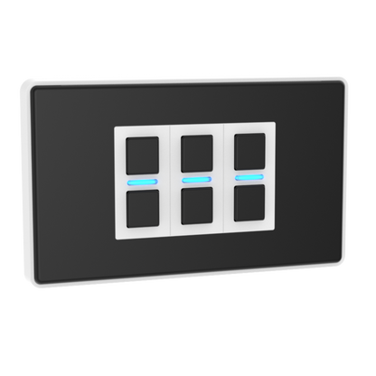 Smart Dimmer (3 Gang) - Matte Black