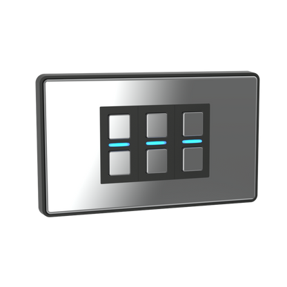 Smart Dimmer (3 Gang) - Mirror Chrome