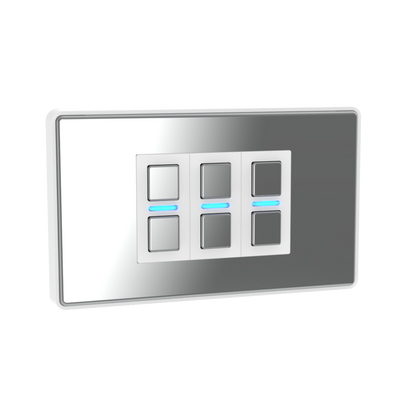 Smart Dimmer (3 Gang) - Mirror Chrome